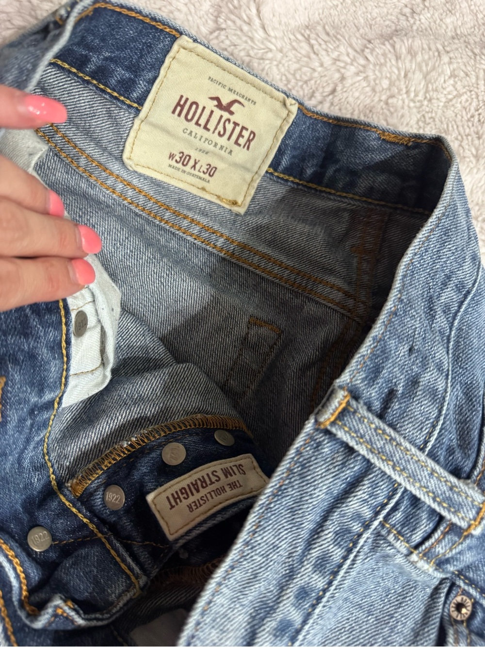 Hollister slim straight distressed jeans 30x30 - Picture 3 of 4